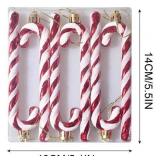 6pk Candy Cane Tree Decorations