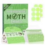 UltraPestcide Pantry Moth Traps with Pheromones, 12 Pack - Sticky Glue Moth Traps for House Kitchen, Indoor Pantry Moth Killer, Premium Attractant Moth Pheromone Traps