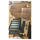 Wooden Top black Kitchen Cart with Storage - Retail: $125