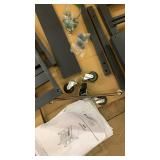 Wooden Top black Kitchen Cart with Storage - Retail: $125