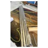 Antique Bronze Double Corner Window Curtain Rods with Aluminum End Cap Finials and Brackets,1 Inch Diameter Dual Bay Window Curtain Rods, Adjustable 2 Sided 36-72 Inch Double Drapery Rod - Retail: $45