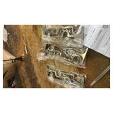 Antique Bronze Double Corner Window Curtain Rods with Aluminum End Cap Finials and Brackets,1 Inch Diameter Dual Bay Window Curtain Rods, Adjustable 2 Sided 36-72 Inch Double Drapery Rod - Retail: $45