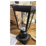 LUTEC Outdoor Solar Lamp Post Light Post Light Fixtures Black Aluminum - Retail: $50