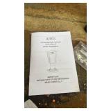 LUTEC Outdoor Solar Lamp Post Light Post Light Fixtures Black Aluminum - Retail: $50