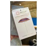 ONIVA - a Picnic Time brand 5 Ft. Portable Beach Umbrella, Lightweight Sun Shade Umbrella with Adjustable Tilt and UV Sun Protection - Retail: $45