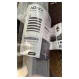 AOSKY Cordless Zebra Blinds for Windows Pull Down Roller Window Shades Dual Layer Light Filtering Privacy for Day and Night, Free-Stop Door Shades for Home Easy to Install (57\" W X 72\" H, Grey) - Re