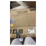 keny Extra Wide Baby Gate - Auto Close Safety Gate, Pressure Mounted, 29\"-47.3\", 30\" Tall, Black - Retail: $65