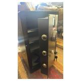 5.1 Cuft Large Biometric Fireproof Safe for Home Use, Quick-Access Fingerprint Safe Box with Fireproof Document Bag, 3 Removable Shelves and Dual Alert, Security Safety Box for Home Office - Retail: $