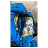 Wind Tour 3-4 Persons Instant Automatic Camping Tent, Waterproof Sun Shelters Backpacking Tents Quick Set up for Traveling, Hiking, Hunting, Fishing (Blue- Without 2 Poles+tarp) - Retail: $40