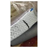 Wedge Pillow 7.5\" Bed Wedge After Surgery, Back Pain Relief, Memory Foam Pillow Triangle Incline Wedge for Back Support, Leg Elevation, Grey - Retail: $34