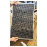 ESTHELLO Cat Litter Mat, Cat Litter Trapping Mat, Honeycomb Double Layer Design, Easy to Clean,Washable (24 x 15 Gray - Retail: $10