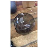 BOKT Mid Century Modern Gold Globe Pendant Lights Kitchen Island One Light Smoke Gray Glass Indoor Hanging Light Fixture Vintage Large Brushed Brass Ball Pendant Lamp for Bedroom (7.9\"-Smoke Gray) - 