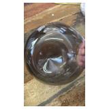 BOKT Mid Century Modern Gold Globe Pendant Lights Kitchen Island One Light Smoke Gray Glass Indoor Hanging Light Fixture Vintage Large Brushed Brass Ball Pendant Lamp for Bedroom (7.9\"-Smoke Gray) - 