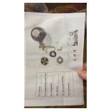 BOKT Mid Century Modern Gold Globe Pendant Lights Kitchen Island One Light Smoke Gray Glass Indoor Hanging Light Fixture Vintage Large Brushed Brass Ball Pendant Lamp for Bedroom (7.9\"-Smoke Gray) - 