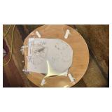 Natural Bamboo Toilet Seat with Chrome Hinges - Retail: $45