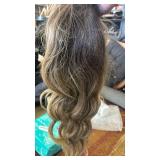 Lativ Blonde Wig Long Wavy Curly Ombre with Dark Root Synthetic 26 Inches - Retail: $40