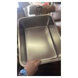 Kirecoo Stainless Steel Cat Litter Box - Metal High Sided Cat Pan, Large Stainless Steel Box, Indoor Litter Tray, Non Stick, No Smell, Easy to Clean, Pet Toilet Supplies for Kitten, Kitty, Rabbit - Re