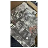 3pcs, Vintage Bohemian Style, Black & White Paris Eiffel Tower Canvas, Wooden Framed Wall Art Poster Room Decor, for Bedroom Living Room Kitchen Dining Room Bathroom Coffee Shop and More, Perfect Gift