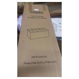 Youdenova Black Faux Leather Storage Ottoman - Retail: $75