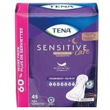 3 Packs TENA Sensitive Care Incontinence Pads for Women - Ultimate Absorbency - Extra Coverage - 45ct