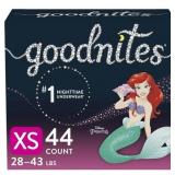 Goodnites Girls  Nighttime Bedwetting Underwear  XS (28-43 lb.)  44 Ct