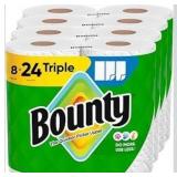 Bounty Select-A-Size Paper Towels, White, 8 Triple Rolls = 24 Regular Rolls