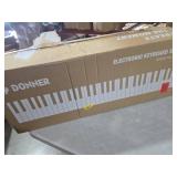 Donner 61 Key Keyboard Piano, Electric Piano Keyboard Kit with 249 Voices, 249 Rhythms - Includes Piano Stand, Stool, Microphone, Gift for Beginners, Black (DEK-610S)