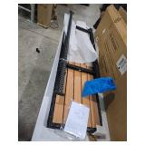 Patio Bar Dining Table,Outdoor Durable Bar Height Table  Metal Bar Table for Balcony, Backyard, Porch, Poolside (1pcs with 55\" Rattan Table)