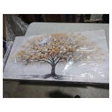 Wall Art Abstract Gold Tree of Life Canvas Modern Art Oil Painting Texture Tree Painting Living Room Bedroom Dining Room Home Office Decor Wall Decor 29\" x 58\"