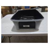 IRIS USA IRIS USA Open Top Cat Litter Tray with Scoop and Scatter Shield  Cat Litter Pan  Dark Gray
