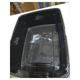 IRIS USA IRIS USA Open Top Cat Litter Tray with Scoop and Scatter Shield  Cat Litter Pan  Dark Gray