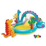 Intex 11ft x 7.5ft x 44in Dinoland Play Center Kiddie Inflatable Swimming Pool