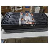 Gracious Living 4 Shelf Fixed Height Ventilated Medium Duty Storage Unit 14 x 32 x 54.5\" Organizer System for Home, Garage, Basement, & Laundry, Black