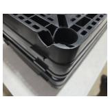 Gracious Living 4 Shelf Fixed Height Ventilated Medium Duty Storage Unit 14 x 32 x 54.5\" Organizer System for Home, Garage, Basement, & Laundry, Black