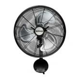 Hurricane 16 Inch Pro High Velocity Oscillating Metal Wall Mount Fan  Black