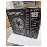 Hurricane 16 Inch Pro High Velocity Oscillating Metal Wall Mount Fan  Black