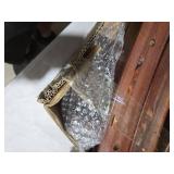 Vivere Double Cotton Hammock with Solid Pine Arc Stand - Blue Lagoon (8ft) (FSC Certified)