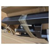 QINGSHA Clamp on Pallet Forks Heavy Duty Tractor Forks with Adjustable Stabilizer Bar Tractor Bucket Forks for Tractor Attachments, Skid Steer, Loader Bucket (43 inches without pole)