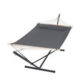 SUNCREAT 2 Person Hammock with Stand, Heavy Duty Portable Hammocks, 475 lbs Capacity, Dark Grey