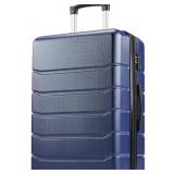 OLIXIS 28 Inch Luggage, Hardside Checked Suitcase with Spinner Wheels, Lightweight ABS Hard Shell Travel Luggage, TSA Approved Lock, Expandable Large Suitcase for Business & Travel Blue