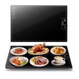 Electric Warming Tray Large 22x14" Food Warmer with Thermostat and Full Surface Heating Food Warming Mat with 2 Temperature Modes for Parties Buffet Gatherings Heat Resistant Glass Black