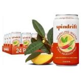 Spindrift Mango Black Tea Can 12 Ounce (Pack of 24)