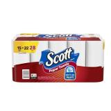 Scott® Select-A-Size® Mega 1-Ply Paper Towels, 102 Sheets Per Roll, Pack Of 15 Rolls