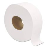 GEN Jumbo JRT Toilet Paper  2-Ply  White  9 in Diameter  12 Rolls/Carton