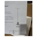 LOBREG Black Farmhouse Pendant Light, Kitchen Island Light Come with Hand Blowing Lampshade, Bedroom Living Room