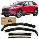 Nilight in Channel Durable Rain Guards for Toyota RAV4 2019 2020 2021 2022 2023 2024 Window Deflectors  Vent Deflector  Vent Window Visors 4 Pieces