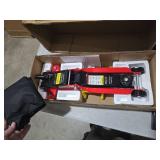 2 Ton Low Profile Floor Jack, Heavy Duty With Single Piston Quick Lift Pump, Steel Car Jack Adjustable Height 3.3\"-15.2\", Hydraulic Trolley 4000 LBS Capacity, Red