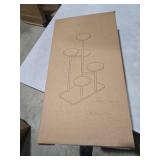 6 Tier Plant Stand with Full Spectrum Grow Lights, 39IN Tall Metal Wood Shelf Holder for Indoor Wheel Plant Display Rack for Potted Plants,Flower Pot Stand for Corner Living Room Balcony Garden Patio