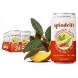 Spindrift Mango Black Tea Can 12 Ounce (Pack of 24)