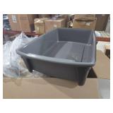 IRIS USA XX-Large Cat Litter Box, Open Top Extra Large Litter Box for Big Cats and Multi-Cat Households, High Sided Scatter Shield, Easy to Clean, 30\" L x 20\" W x 14\" H, Gray